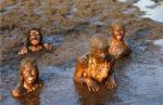 Sitting in the mud-bath