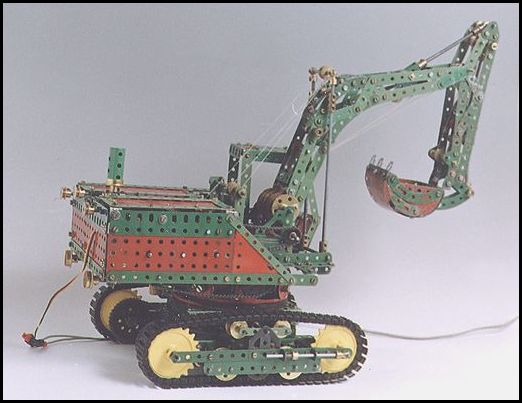 Backhoe Tracked Excavator: side view of completed model