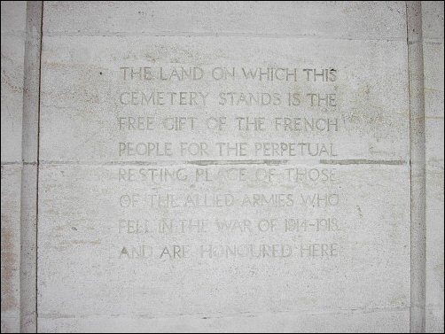 Inscription on the entrance