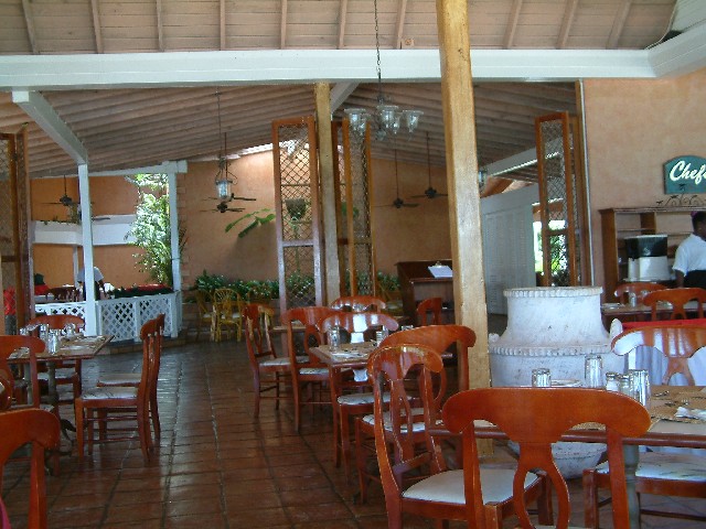 A quiet corner of the Topaz restaurant.