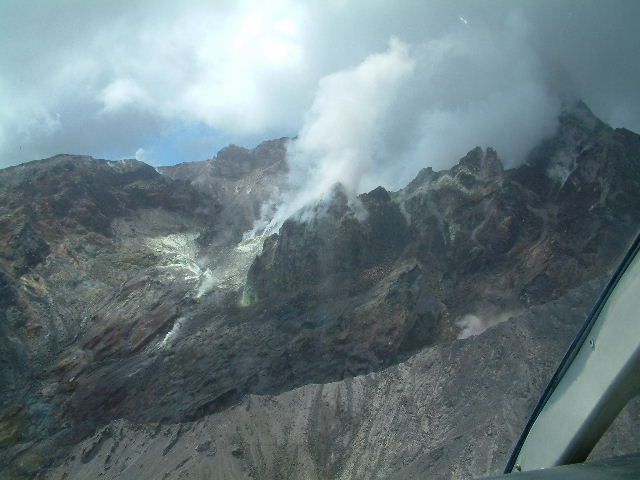 Almost at the rim of the volcano.