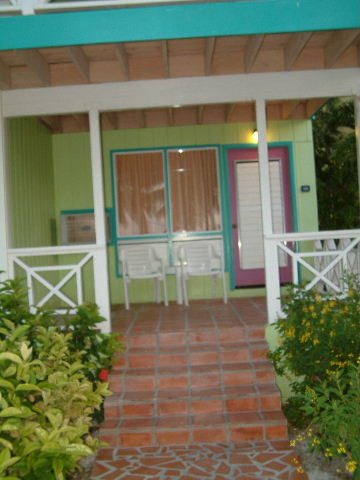 Our beachfront room.