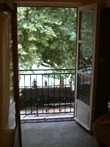 Window overlooking Rhone. Ampuis, near Lyon.15 August.