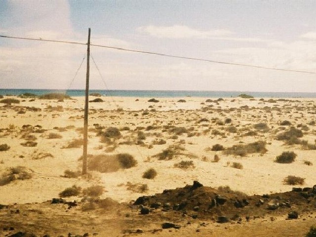 The sands behind the long beaches on Fuerteventura