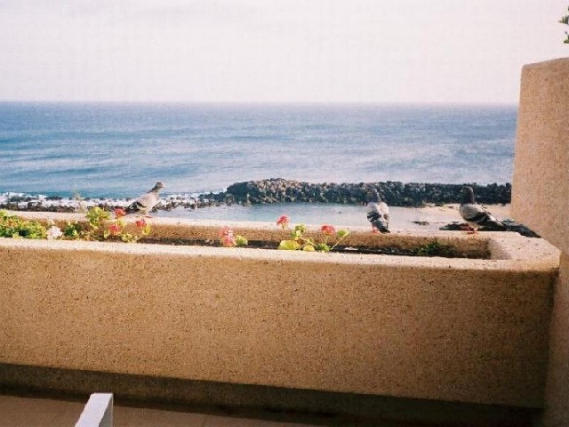 The balcony of our hotel room at the Teguise Playa hotel.