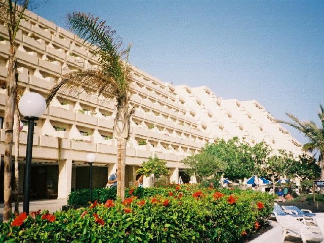 The balconies, with sea views, of the Teguise Playa hotel.