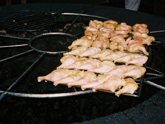 Chicken cooked in the heat rising from the subterranean rock.