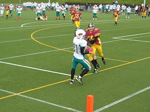 Richard Green makes the scoring catch