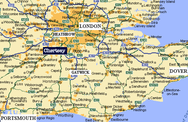 South East England showing Chertsey. 31.3K