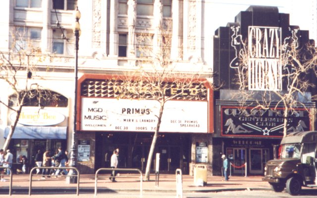 The entertainment hot-spot of SF with the Warfield Theatre (where Primus played) to its left.